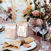 Roze Gouden Marmeren Trouw & Quinceañera Persoonli Bedankdoosjes