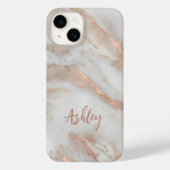 Roze gouden meisjesachtig moderne script naam Case-Mate iPhone case (Achterkant)