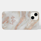 Roze gouden meisjesachtig moderne script naam Case-Mate iPhone case (Achterkant (horizontaal))