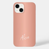 Roze gouden meisjesachtige handtekening naam geper Case-Mate iPhone case (Achterkant)