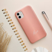 Roze gouden meisjesachtige handtekening naam geper Case-Mate iPhone case