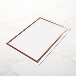 Roze Gouden Metallic Folie Rand Kaarten