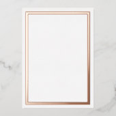 Roze Gouden Metallic Folie Randkaarten Uitnodiging (Voorkant)