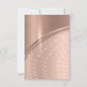 Roze Gouden Metallic Glitter Bruids Sweet 16th Kaart (Achterkant)