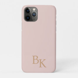 Roze Gouden Minimaal Gepersonaliseerde Initiële Mo Case-Mate iPhone Case