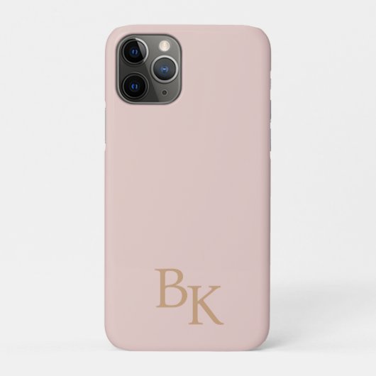 Roze Gouden Minimaal Gepersonaliseerde Initiële Mo Case-Mate iPhone Case (Achterkant)