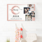Roze Gouden Minimalistische Fotograaf Marketingfot Spandoek (Insitu)