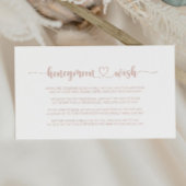 Roze gouden minimalistische kalligrafie huwelijksr informatiekaartje
