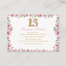 Roze Gouden Mis Quince Glitter Quinceañera