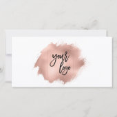 roze gouden moderne cadeaukaartcertificaat logo to (Achterkant)