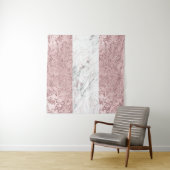 Roze Gouden Moderne Glam Marmer & Glitter Decorati Wandkleed (In Situ (horizontaal))