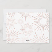 Roze gouden moderne kerst multi foto feestdagenkaart (Achterkant)