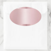 Roze Gouden Moderne Lege Sjabloon Elegant Trendy Ovale Sticker (Tas)