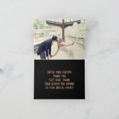 Roze Gouden Moderne Typografie Dank Je Foto Bedankkaart (Binnen)