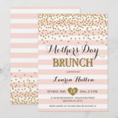 Roze Gouden Moederdag Brunch Elegant Modern Chic Kaart (Voorkant / Achterkant)
