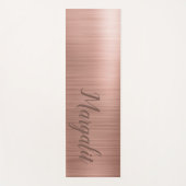 Roze Gouden Naam Monogram Yoga Mat (Voorkant)
