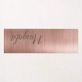 Roze Gouden Naam Monogram Yoga Mat (Voorkant (horizontaal))