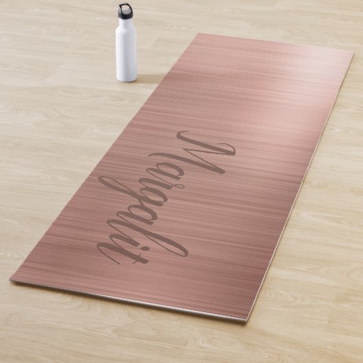 Roze Gouden Naam Monogram Yoga Mat (In situ)