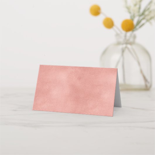 Roze Gouden Nep Folie Moderne Vouw Plaatskaart Plaatskaartje (Achterkant)