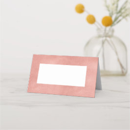 Roze Gouden Nep Folie Moderne Vouw Plaatskaart Plaatskaartje