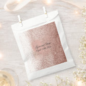 Roze Gouden Nep Glitter Hart Bedankzakje (Geknipt)