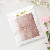 Roze Gouden Nep Glitter Hart Bedankzakje (Gezegeld)