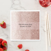 Roze Gouden Nep Glitter Roze Band Servetten (Insitu)