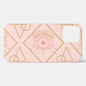 Roze gouden ogen: geometrisch naadloos ontwerp Case-Mate iPhone case (Achterkant (horizontaal))