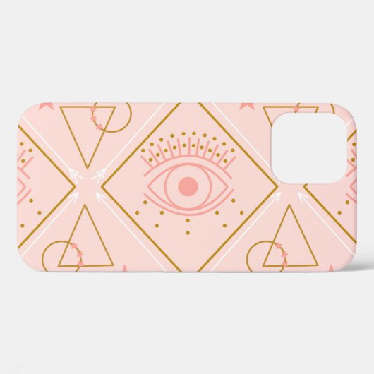 Roze gouden ogen: geometrisch naadloos ontwerp Case-Mate iPhone case (Achterkant (horizontaal))