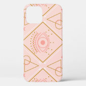 Roze gouden ogen: geometrisch naadloos ontwerp Case-Mate iPhone case (Achterkant)