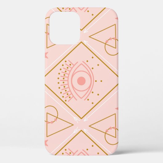 Roze gouden ogen: geometrisch naadloos ontwerp Case-Mate iPhone case (Achterkant)