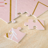 Roze gouden ogen: geometrisch naadloos ontwerp legpuzzel (Zijkant)