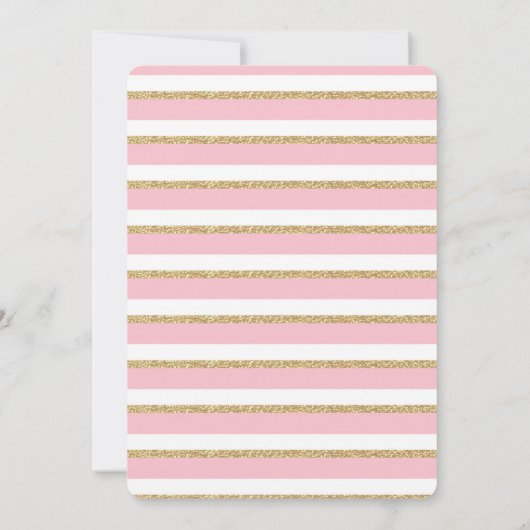 Roze gouden olifant 1e eerste verjaardag twinkle s kaart (Achterkant)