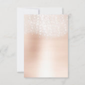 Roze Gouden Ombre Glitter Formele Uitnodiging Spar (Achterkant)