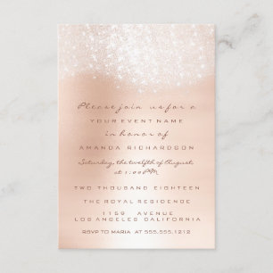 Roze Gouden Ombre Glitter Formele Uitnodiging Spar