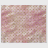 Roze Gouden Ombre Glitter Harten Cadeaupapier (Vlak)