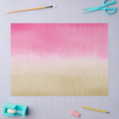 Roze Gouden Ombre Waterverf Verjaardag Tissuepapier (Craft)