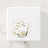 Roze Gouden Organische Bloem Bedankjes Labels (In situ)