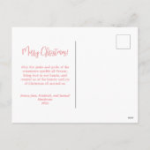 Roze Gouden Ornamenten Foto Kerst Briefkaart (Achterkant)