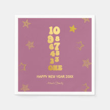 Roze gouden oudejaarsfeest