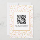 Roze Gouden Overlay QR Code Huwelijk Save The Date (Achterkant)