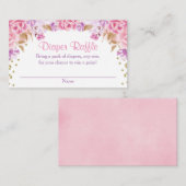 Roze gouden paarse meisje baby shower luier verlot informatiekaartje (Voorkant / Achterkant)