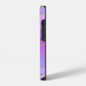 Roze gouden paarse vlinder strepen meisjes naam iPhone hoesje (Linkerkant)