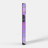 Roze gouden paarse vlinder strepen meisjes naam iPhone hoesje (Rechterkant)