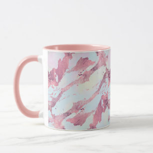 Roze Gouden Pastel Marmer Patroon Mok