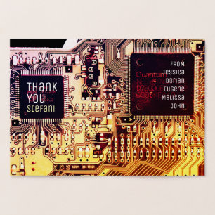 Roze gouden PCB-printplaat elektronische gedrukte  Folie Kaarten