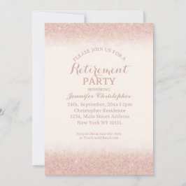 Roze Gouden Pensioenfeest Kaart