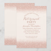 Roze Gouden Pensioenfeest Kaart (Voorkant / Achterkant)