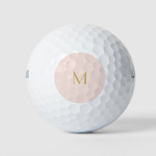 Roze & Gouden Persoonlijke Monogram   Naam Golf Ha Golfballen
