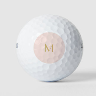 Roze & Gouden Persoonlijke Monogram | Naam Golf Ha Golfballen